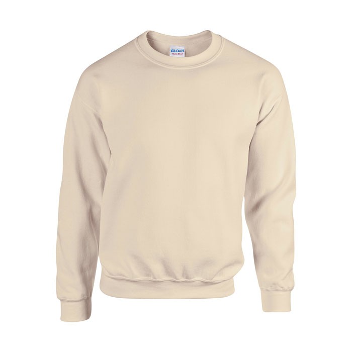 HEAVY publicité sable face BLEND SWEAT 18000 270 gr/m2 (White: 255 gr/m2). 50% coton, 50% polyester. Coton texturé (fil air jet)
