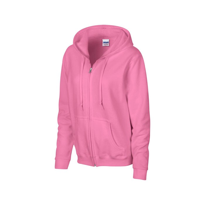 LADIES publicitaire azalée profil SWEATER HOOD ZIP 18600L 255-270 g/m2. 50% Coton, 50% Polyester prérétréci.