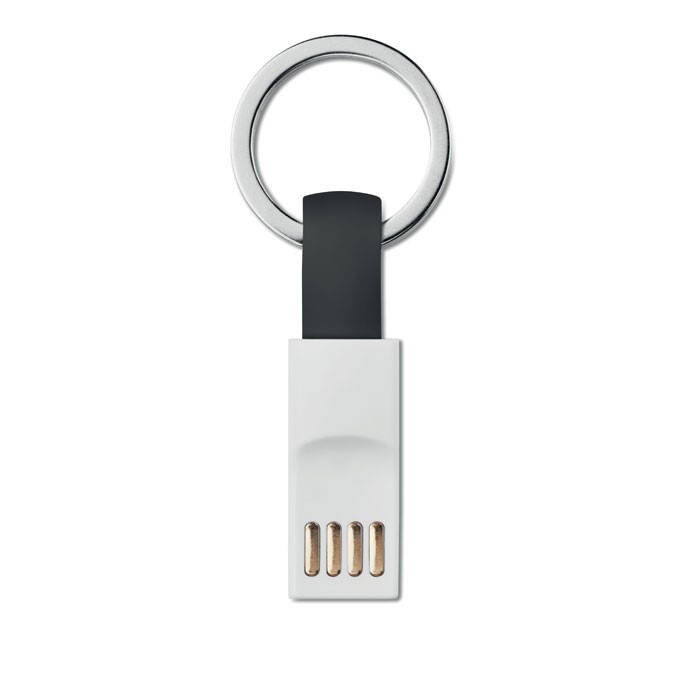 MINI Porte- clés publicitaire câble en TPE avec micro USB pour smartphone et tablettes.
