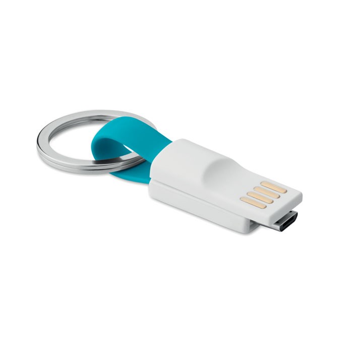 MINI Porte- clés personnalisable câble en TPE avec micro USB pour smartphone et tablettes.