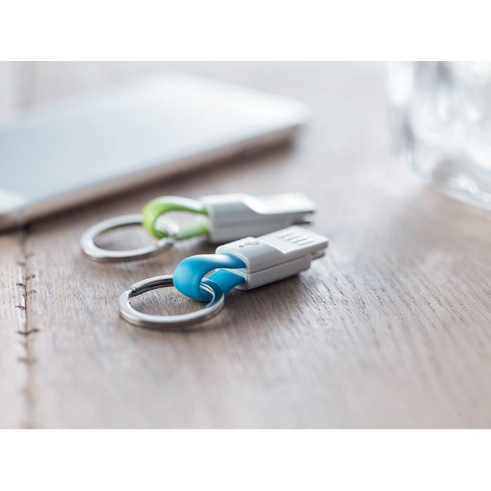 MINI C Porte-clés personnalisé câble en TPE avec type C pour smartphone et tablettes.