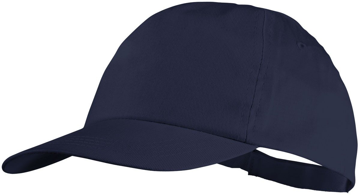 Casquette publicité Basic 5 panneaux 100% coton.  5 panneaux.  Fermeture par scratch.  Taille 58 cm.