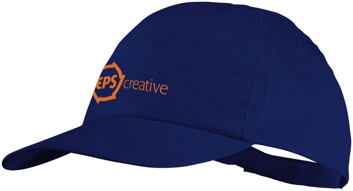 Casquette publicité  Basic 5 panneaux 100% coton.  5 panneaux.  Fermeture par scratch.  Taille 58 cm.