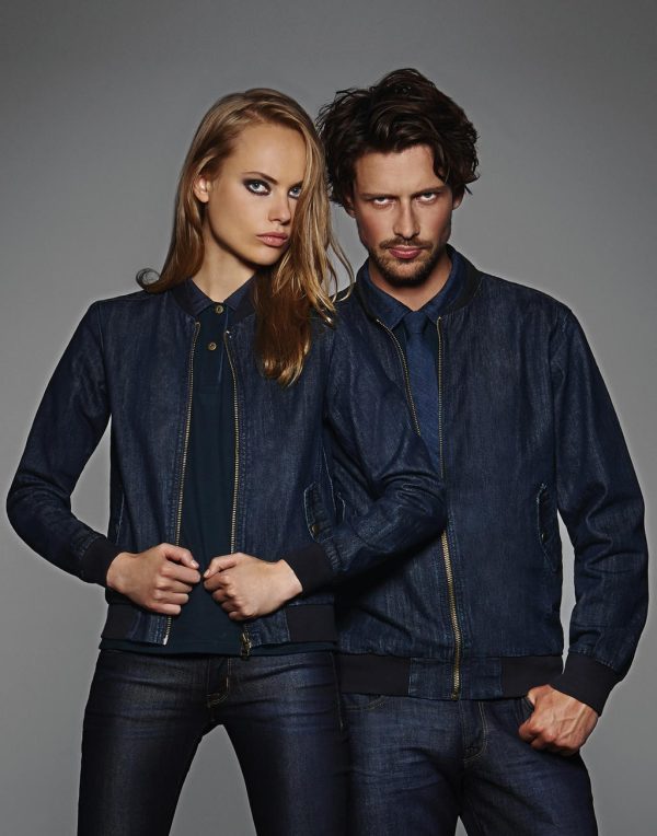 Naisten Denim Bomber -takki
