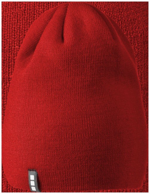 Bonnet publicité Level Tricot côtelé 1x1,  100% acrylique.