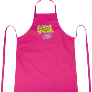 Tablier publicité coton Reeva fermeture dans le dos.