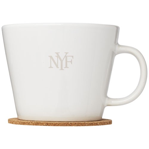 Set publicité de 2 tasses avec sous tasse Hartley La capacité de chaque tasse est de 275 ml, la sous-tasse mesure 8,2 cm de diam