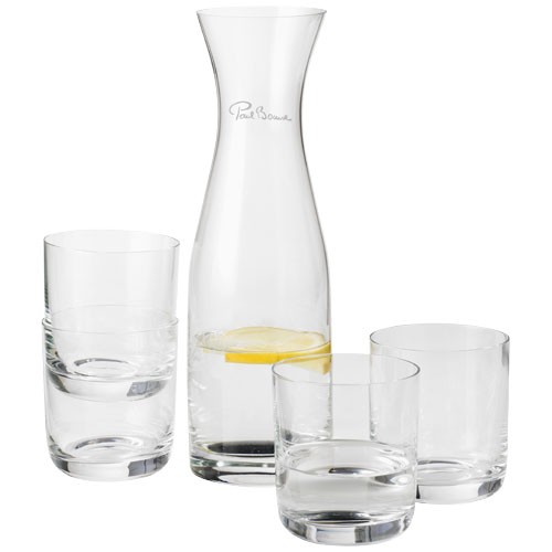 Jarra Prestige con 4 copas de vino.