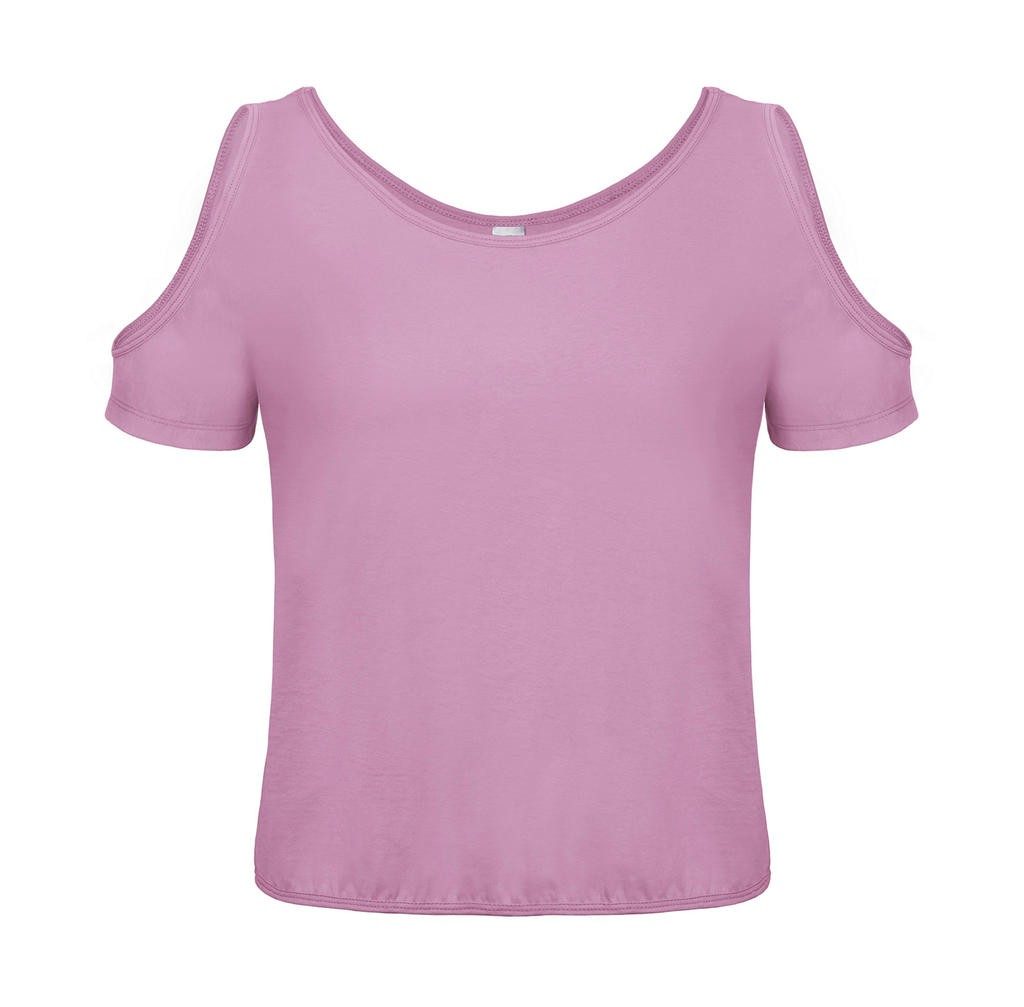 Tee-shirt personnalisé mauve face ouvertures extérieur 100% coton prérétréci et ringspun, 110 g/m² jersey simple, sensation trè