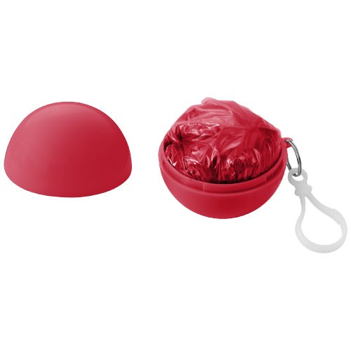 Poncho personnalisé de pluie Poncho taille unique à capuche (90x120 cm.)  pour les pluies inattendues.  Un conteneur idéalement