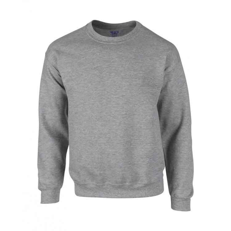 Sweatshirt publicitaire col en bord côte 325 g/m2 (White: 306 g/m2)  50% coton, 50% polyester open end  manches montées