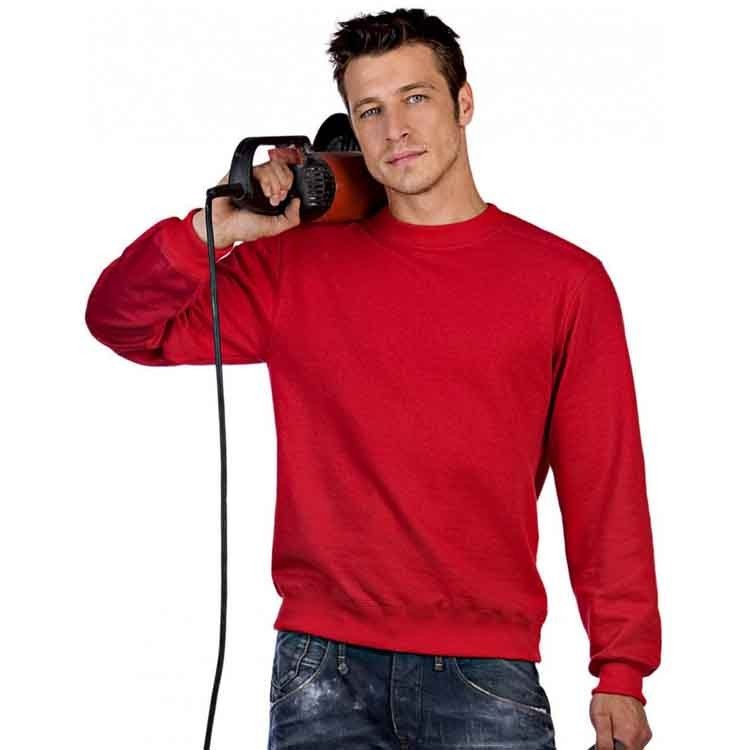 Sweat personnalisable de travail 280 g/m2 80% coton peigné, 20% polyester col côte et base avec élasthanne