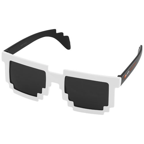 Gafas de sol Pixel personalizadas con lentes de categoría 3. Cumplen con EN ISO 12312-1 y UV400. Plástico para PC.
