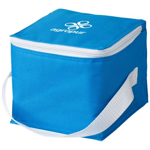 Sac publicité isotherme Tromso 4 canettes Avec compartiment principal zippé et poignée pour un transport aisé. Polyester 600D.