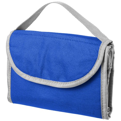 Isolierte Werbe-Lunchtasche aus Lapua-Vlies. Hauptfach mit Klettverschluss. Transparentes Identifikationsfenster auf der