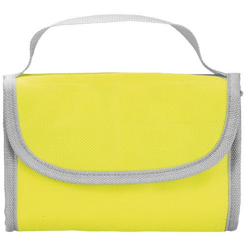 Personalisierte Vlies-isolierte Lunchtasche Lapua. Hauptfach mit Klettverschluss. Transparentes Identifikationsfenster an