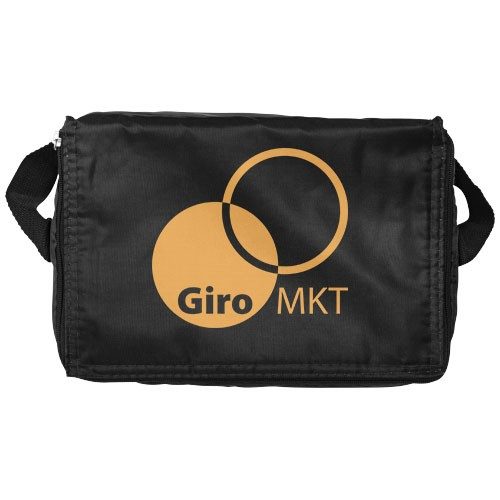 Sac-repas personnalisé isotherme Kumla Compartiment principal zippé avec poche frontale.  Bandoulière réglable.