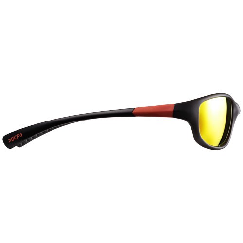 Robson Exclusive Design sunglasses advertising glasses. Matte black plastic sunglasses with rubber details on