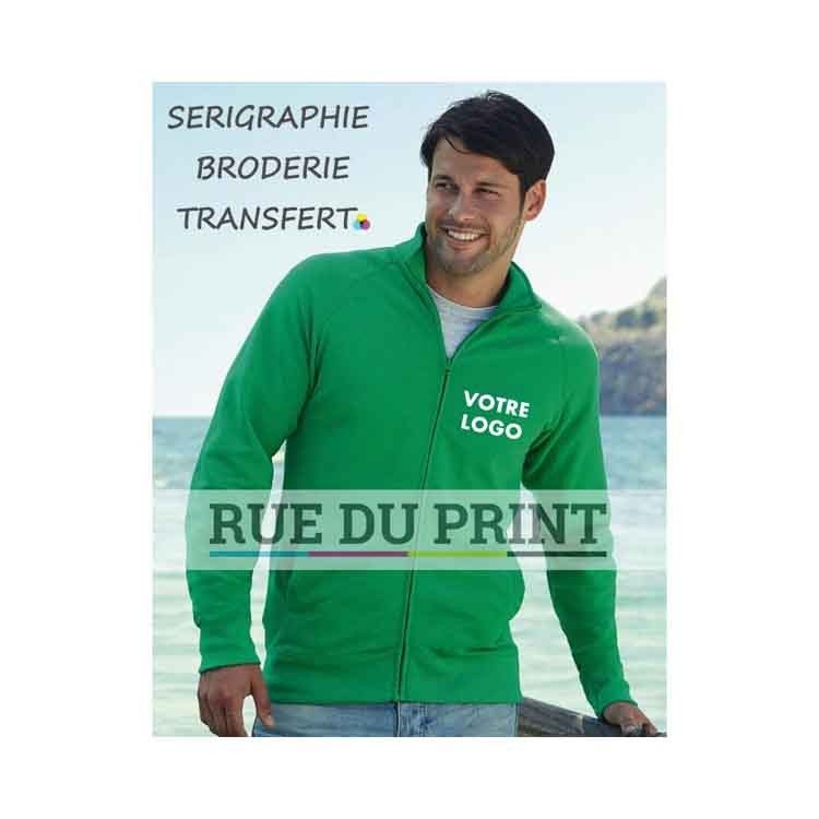 Veste publicité Sweat léger 240 g/m²  80% coton, 20% polyester  fil Belcoro®