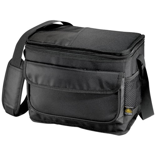 Bolsa de viaje personalizada con aislamiento California Innovations®. El compartimento principal con cremallera tiene capacidad para 9 latas. bolsillo fr