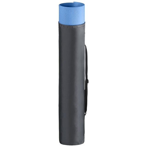 Matelas publicitaire de fitness et yoga Cobra avec surface anti-dérapante. Pochette de rangement avec fermeture par cordon et
