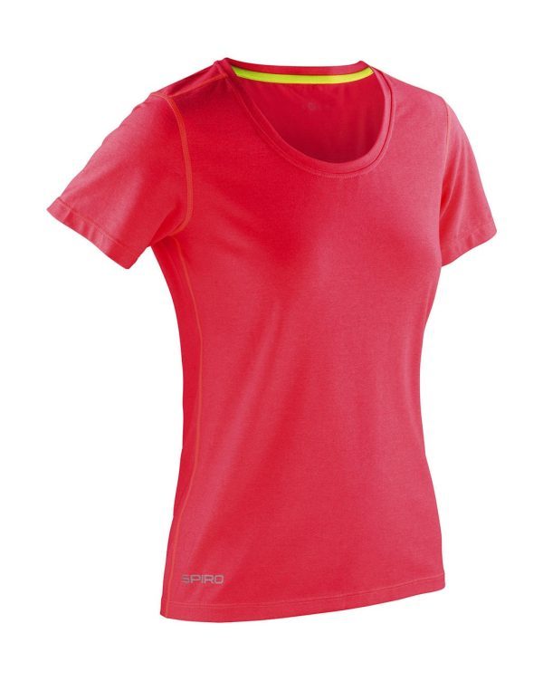 T-shirt pubblicitaria lucida Fitness da donna 180 g/m² Arancione Marl: 92% poliestere, 8% elastan