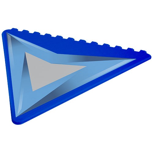 Customizable triangle scraper for scraping frost from the windshield in winter.