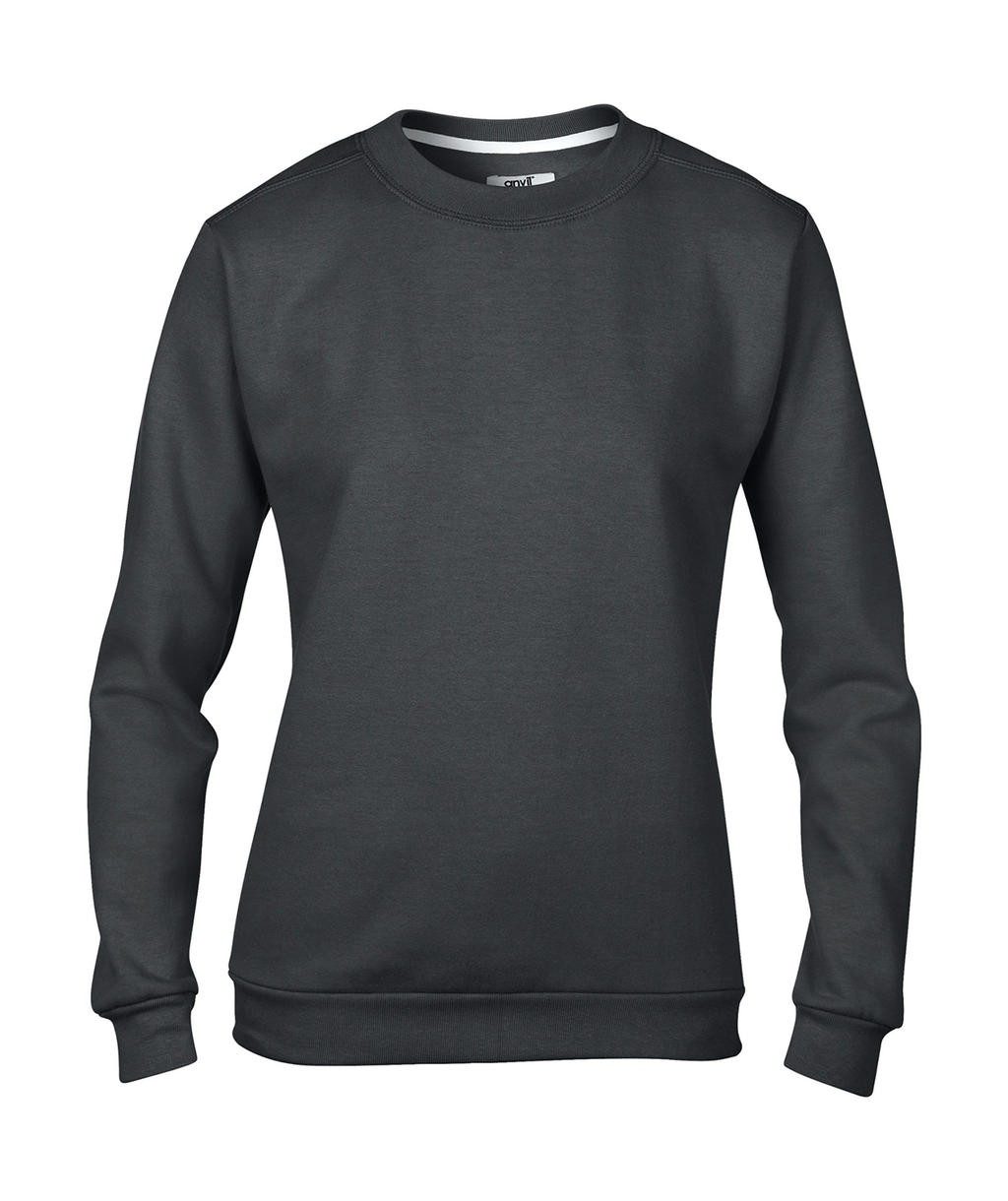 Sweatpersonnalisé femme Fashion ras de cou 245 g/m²  75% coton ringspun, 25 % polyester prérétréci