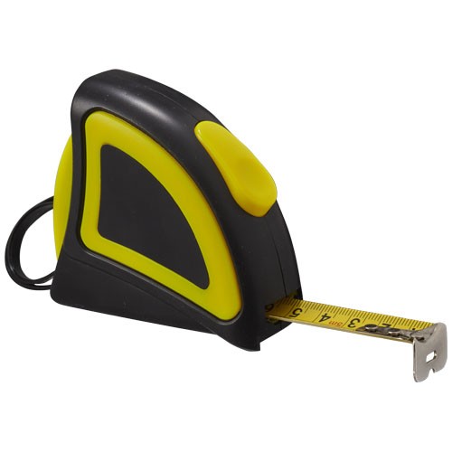 Ruban personnalisé à mesurer 5M avec clip de ceinture,  dragonne et fonction blocage, affiche les cm et les pouces.