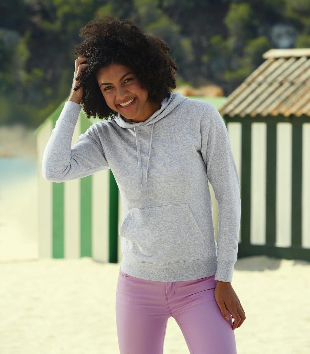 Sweat publicitaire femme léger Fit 240 g/m² 80% coton (Belcoro®), 20% polyester polaire non brossé très léger