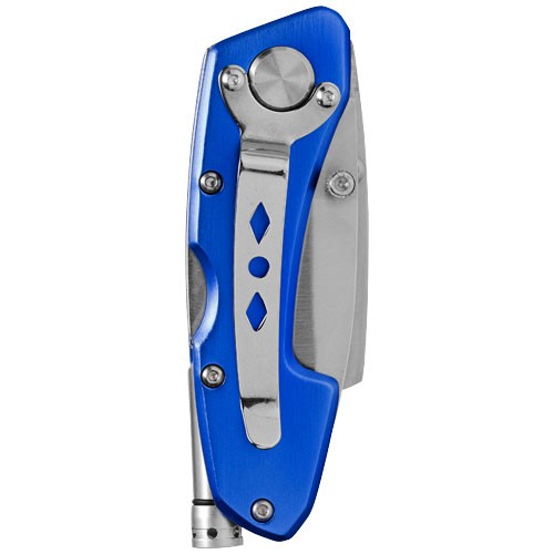 Couteau personnalisable 3 fonctions Remy Pile fournie. Aluminium.