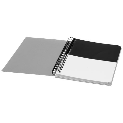 Carnet publicité de notes ColourBlock A6 Avec 70 feuilles de papier blanc ligné (70gr/m2).  Plastique PP.