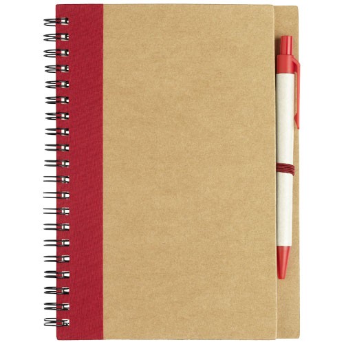 Carnet personnalisé de notes avec un stylo Priestly 60 feuilles de papier A6 recyclé à ligne avec stylo assorti.  Stylos emballé