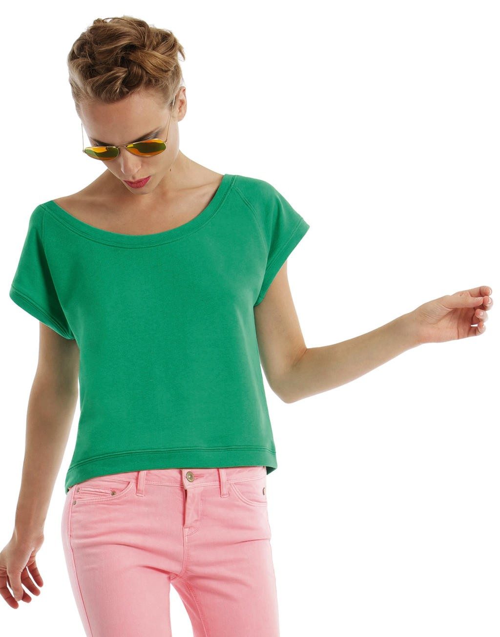 Sweat publicité femme manches courtes 240 g/m² 80% coton, 20% polyester french terry