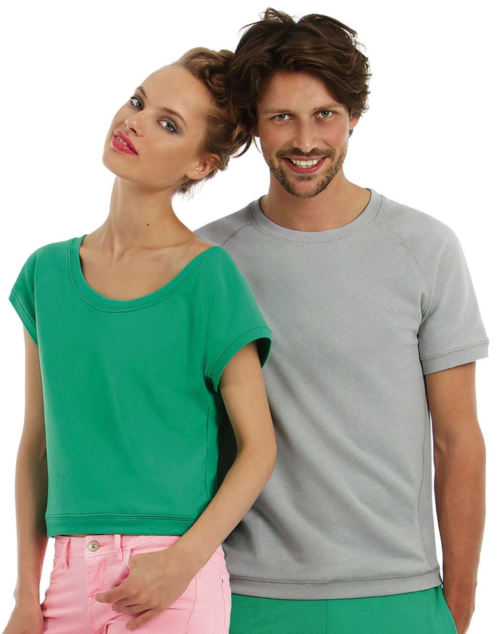 Sweat personnalisable femme manches courtes 240 g/m² 80% coton, 20% polyester french terry