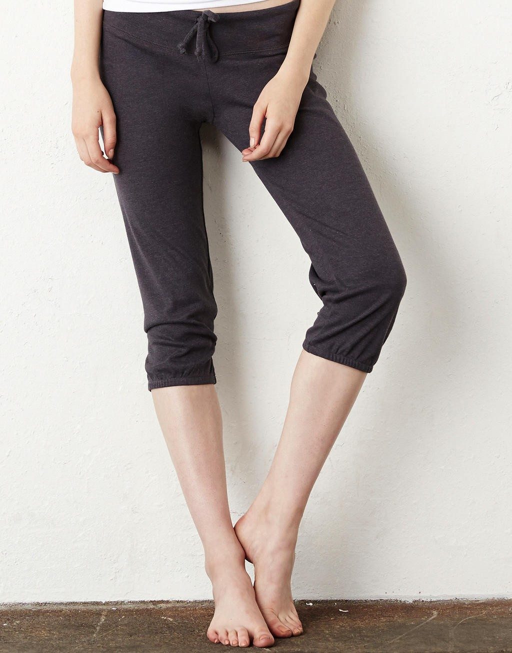 Anpassbare, taillierte Damenhose, 155 g/m², 52 % gekämmte ringgesponnene Baumwolle, 48 % Polyester, geripptes 1x1 breites Band in der Taille