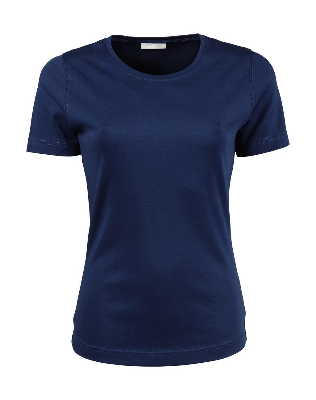 Personalized blue face women's t-shirt Interlock 100% combed ringspun cotton, 220 g/m² long staple cotton compact fiber