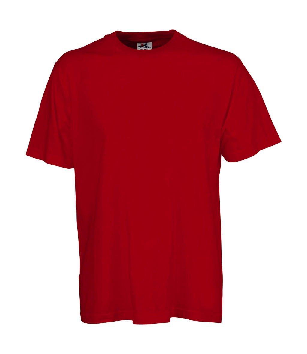 T-shirt da uomo personalizzata Red Face Interlock 100% cotone pettinato filato ad anelli, fibra compatta di cotone a fibra lunga da 220 g/m² “l