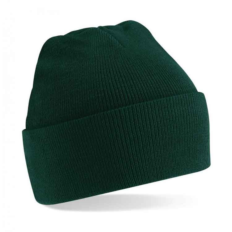 Gorro original personalizado verde malha forrada 100% poliacrílica (toque suave)