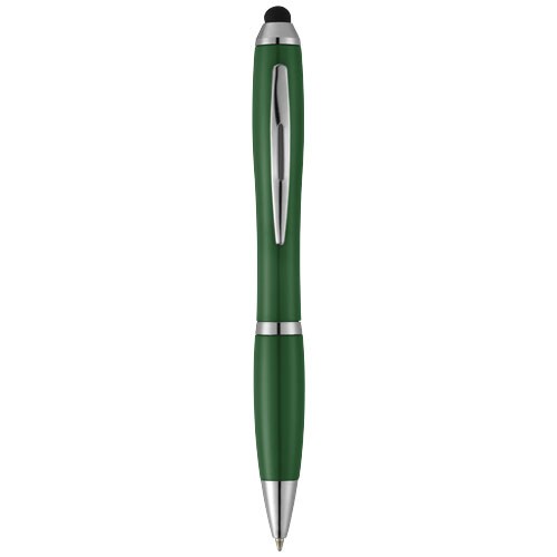 Bolígrafo publicitario Nash stylus con mecanismo de giro y función de stylus. Plástico ABS.