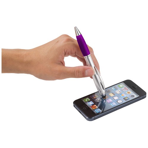Nash stylus -mainoskynä kierremekanismilla ja kynätoiminnolla. ABS muovia.