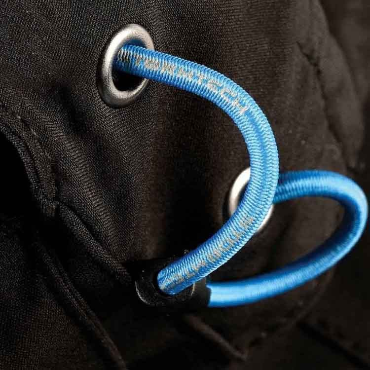 Veste publicité waterproof + poche sortie audio 290 g/m²  93% polyester sergé, 7% Spandex mélangé à TPU laminé & brossé