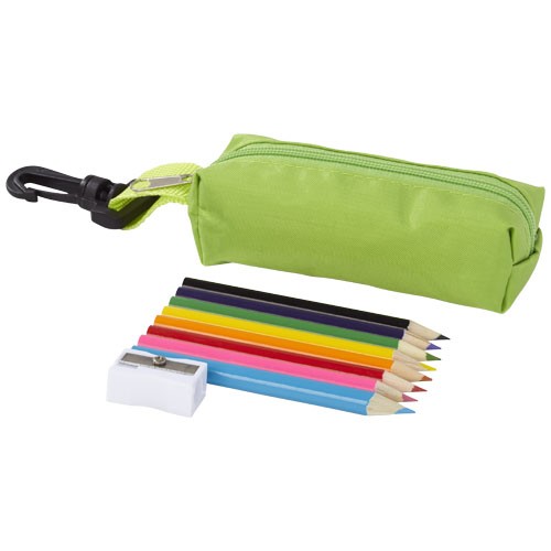 Trousse avec crayons de couleur