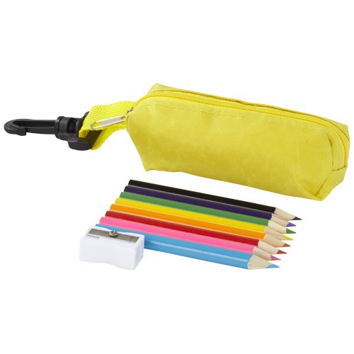 Trousse avec crayons de couleur