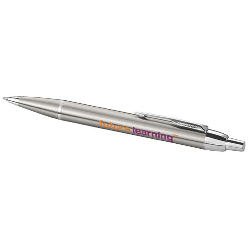 Stylo publicitaire à bille Parker IM Présentation dans coffret cadeau Parker. Livré avec recharge de stylo à bille QuinkFlow br