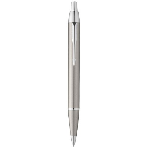 Stylo publicitaire à bille Parker IM Présentation dans coffret cadeau Parker. Livré avec recharge de stylo à bille QuinkFlow br