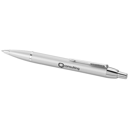 Stylo personnalisé à bille Parker IM Présentation dans coffret cadeau Parker. Livré avec recharge de stylo à bille QuinkFlow br