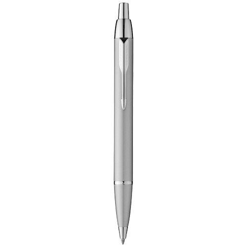 Stylo personnalisable à bille Parker IM Présentation dans coffret cadeau Parker. Livré avec recharge de stylo à bille QuinkFlow