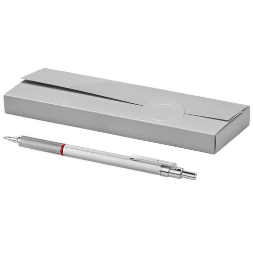 Penna a sfera pubblicitaria Rapid Pro. Fornita con la sua cartuccia d'inchiostro. Design esclusivo in metallo.