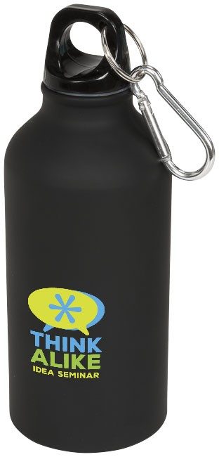 Bouteille sport mat 400 ml avec mousqueton Oregon